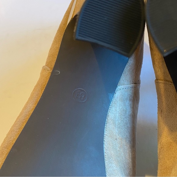 Seychelles Nude Suede Peep toe Ankle Strap Platform Shoe - Picture 5 of 8